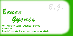 bence gyenis business card